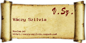 Váczy Szilvia névjegykártya